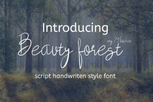 Beauty Forest: A Calm Script Handwritten Font for Editors