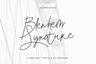 Blenheim Signature: A Minimal Script Font for Modern Design