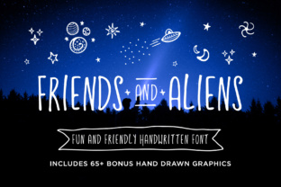 Friends and Aliens: A Nostalgic Script Handwritten Font for Editorial Design
