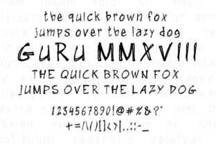 GuRu MMXVIII: A Playful Script Font for Editorial Design