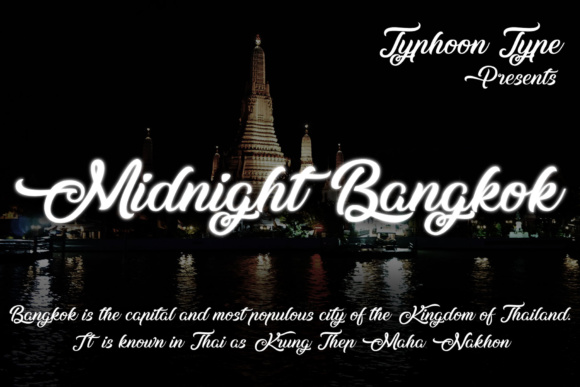 Midnight Bangkok: The Elegant Script Font for Modern Branding