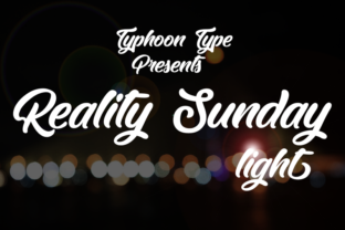 Reality Sunday Light: A Script Font for Editorial Titles